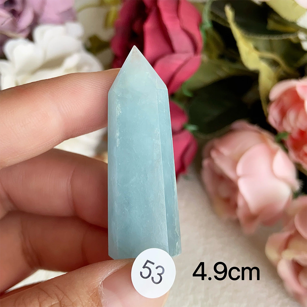 Natural Aquamarine Crystal Tower Point