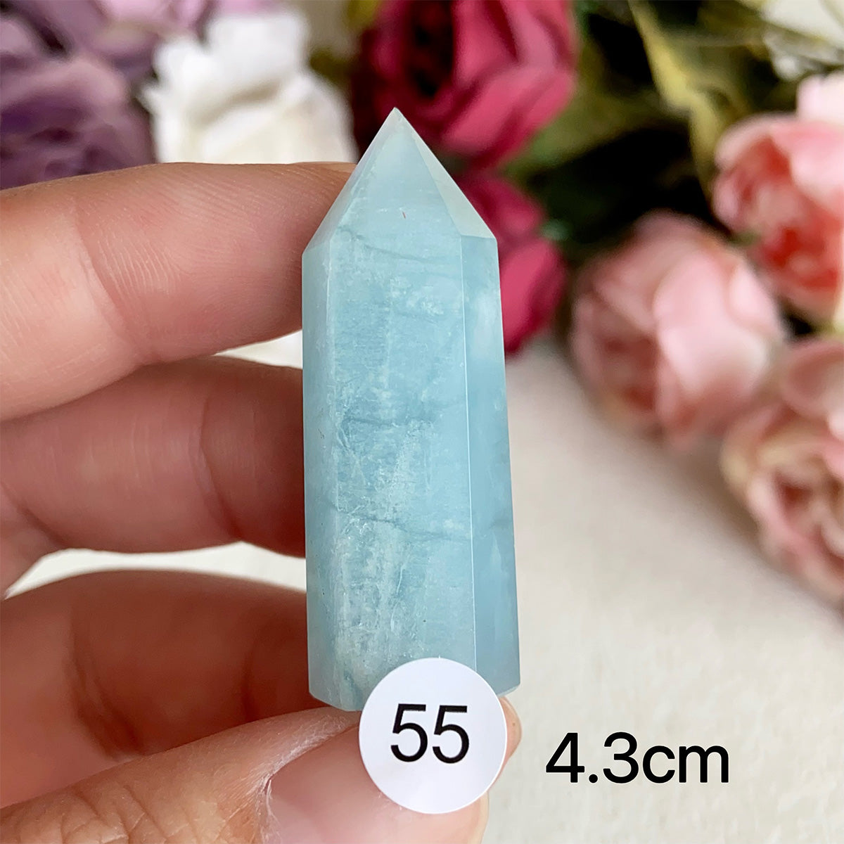 Natural Aquamarine Crystal Tower Point