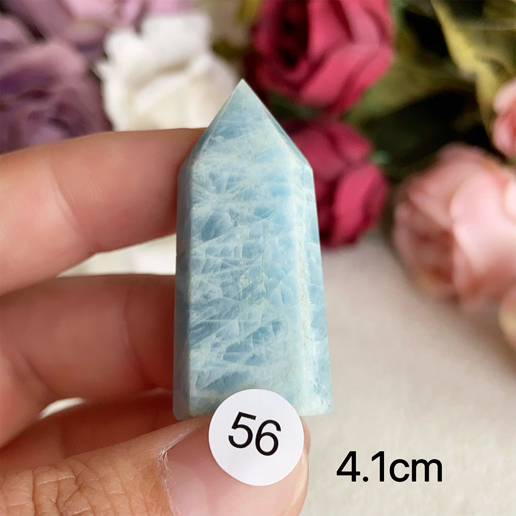 Natural Aquamarine Crystal Tower Point
