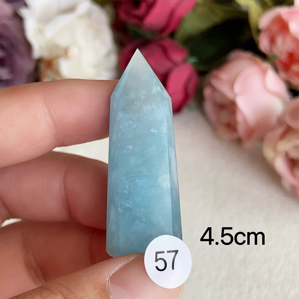 Natural Aquamarine Crystal Tower Point