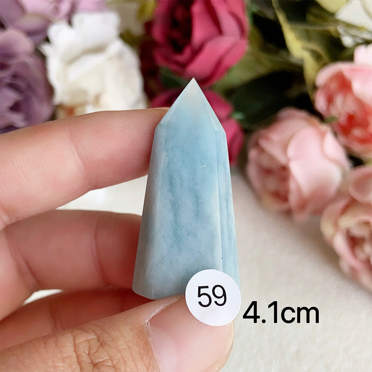 Natural Aquamarine Crystal Tower Point