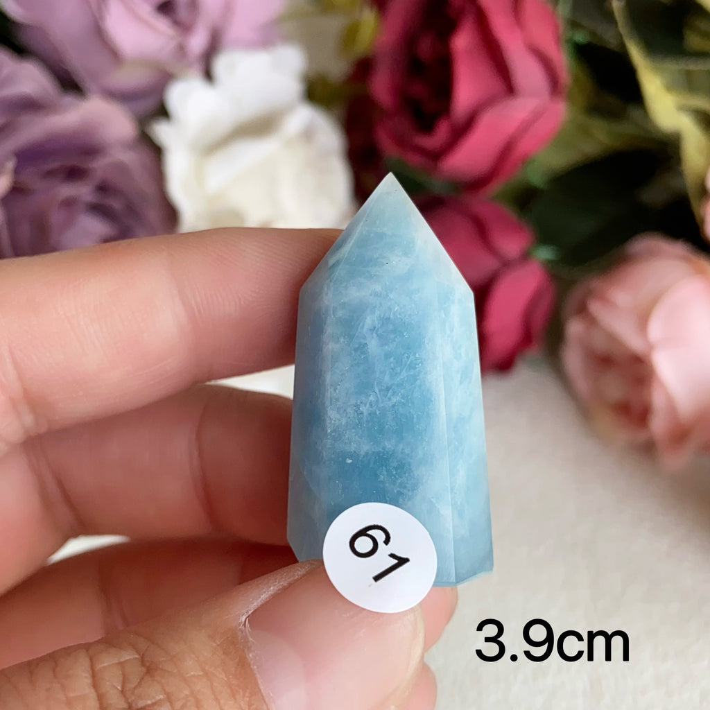 Natural Aquamarine Crystal Tower Point