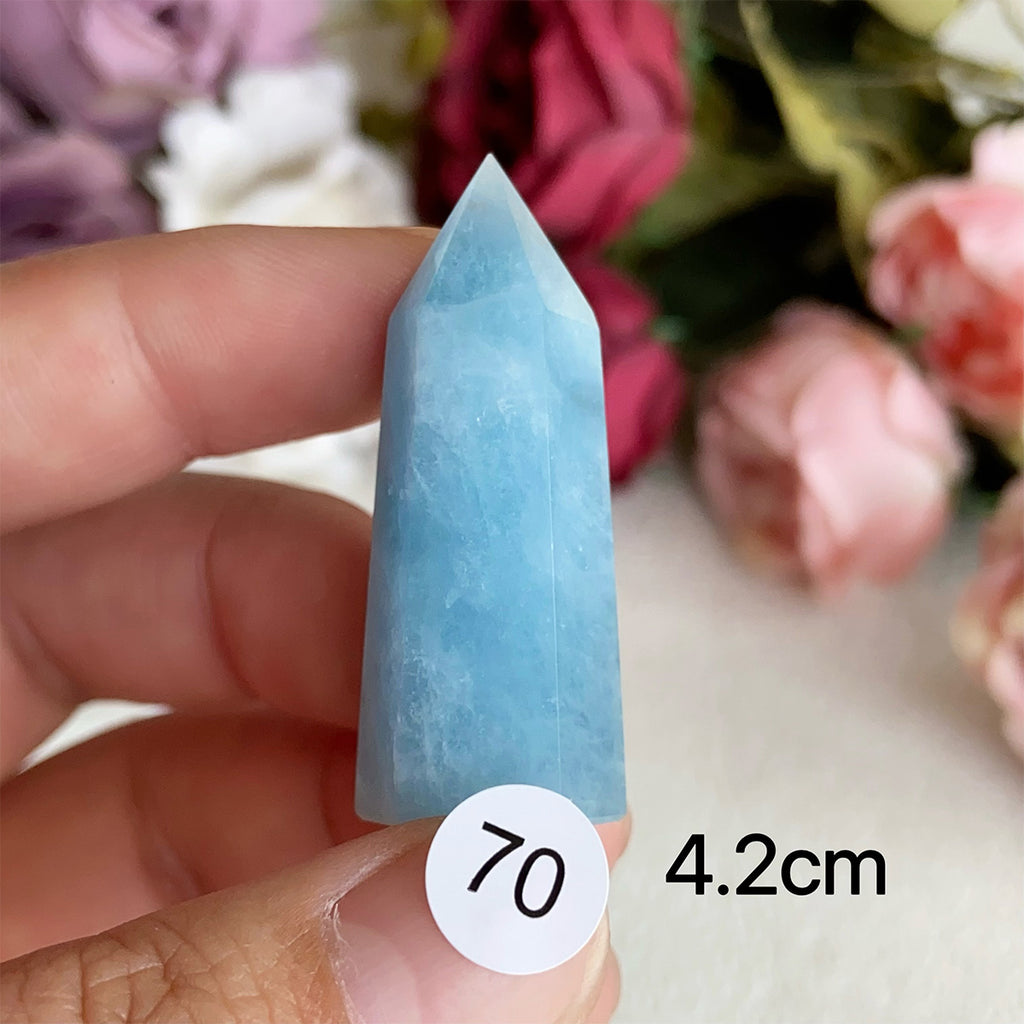 Natural Aquamarine Crystal Tower Point