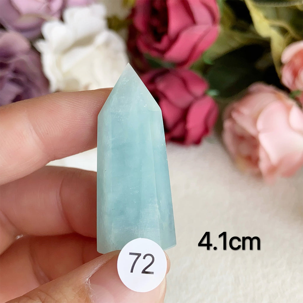 Natural Aquamarine Crystal Tower Point