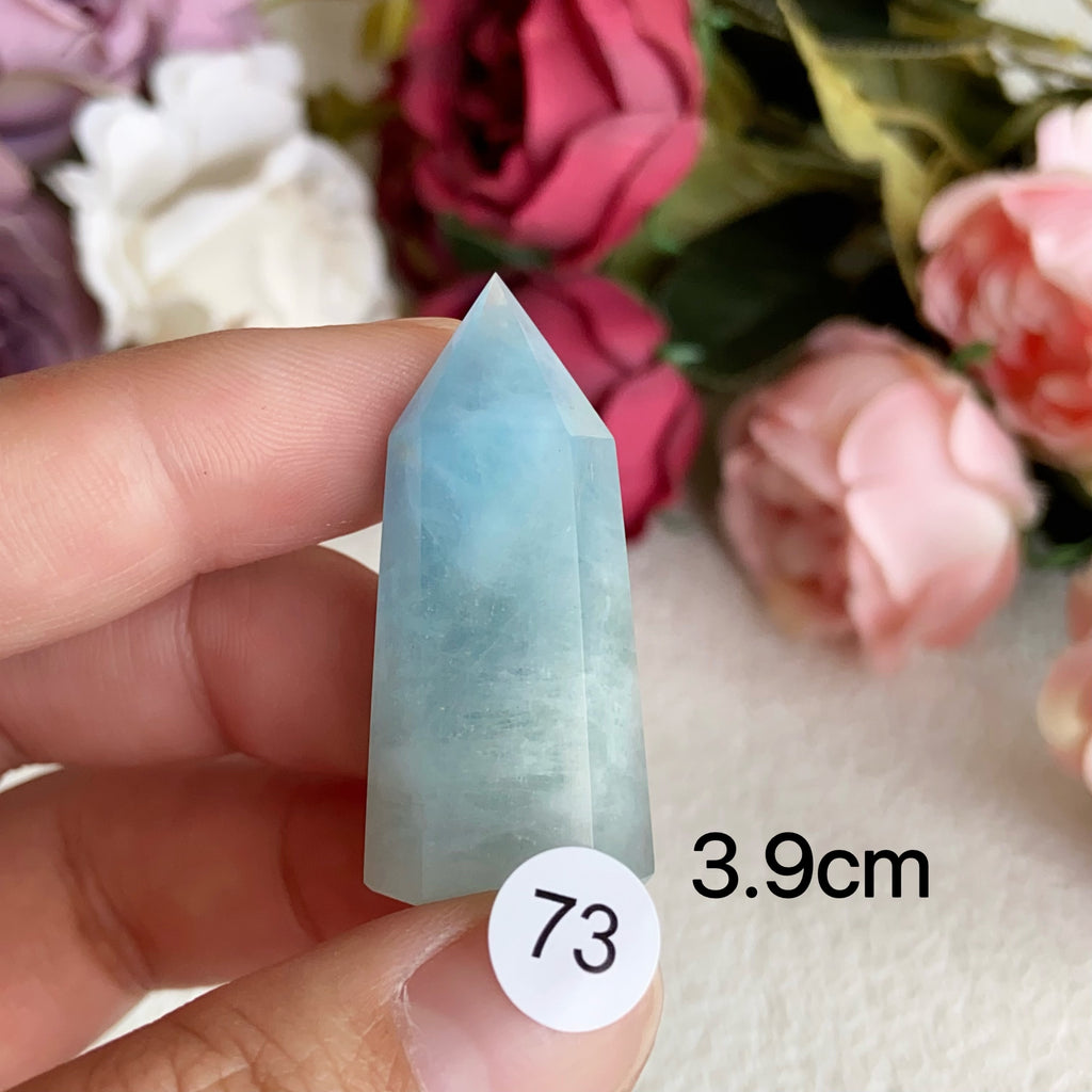 Natural Aquamarine Crystal Tower Point