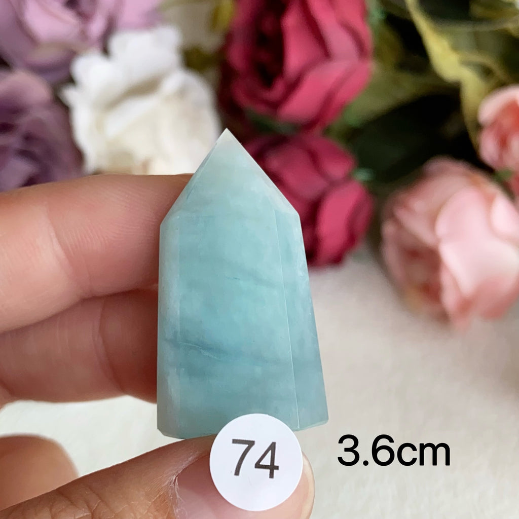 Natural Aquamarine Crystal Tower Point