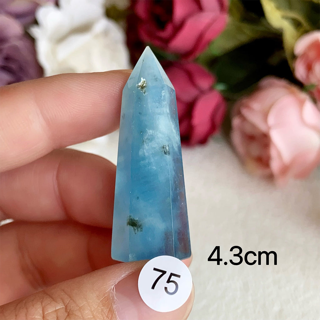 Natural Aquamarine Crystal Tower Point