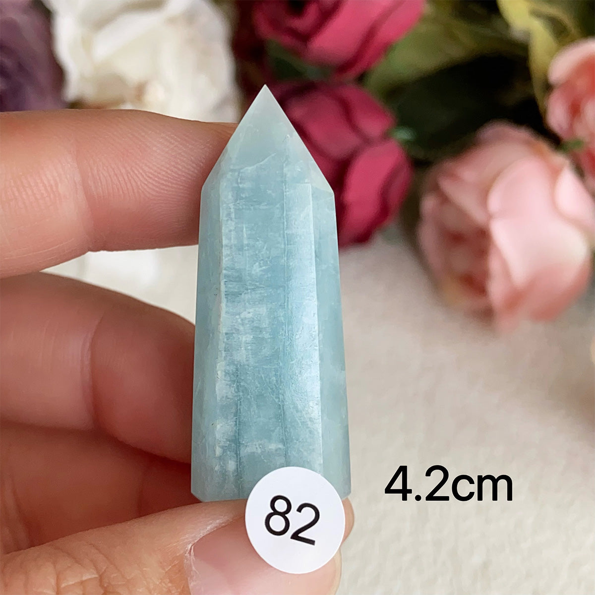 Natural Aquamarine Crystal Tower Point