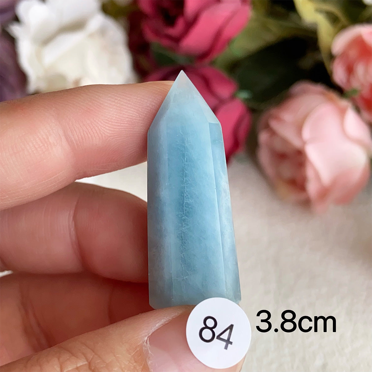 Natural Aquamarine Crystal Tower Point