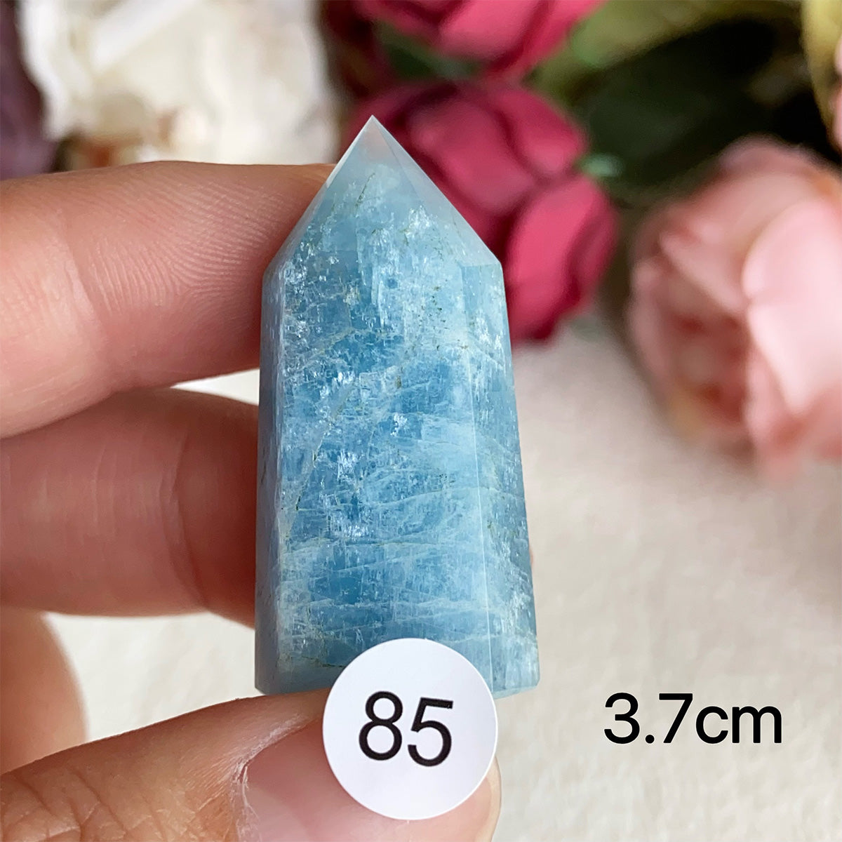 Natural Aquamarine Crystal Tower Point