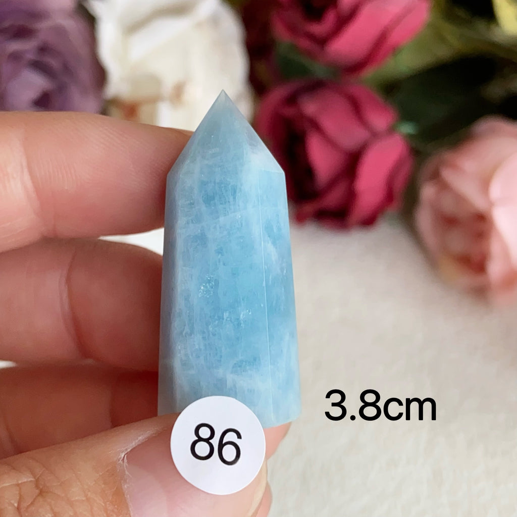 Natural Aquamarine Crystal Tower Point