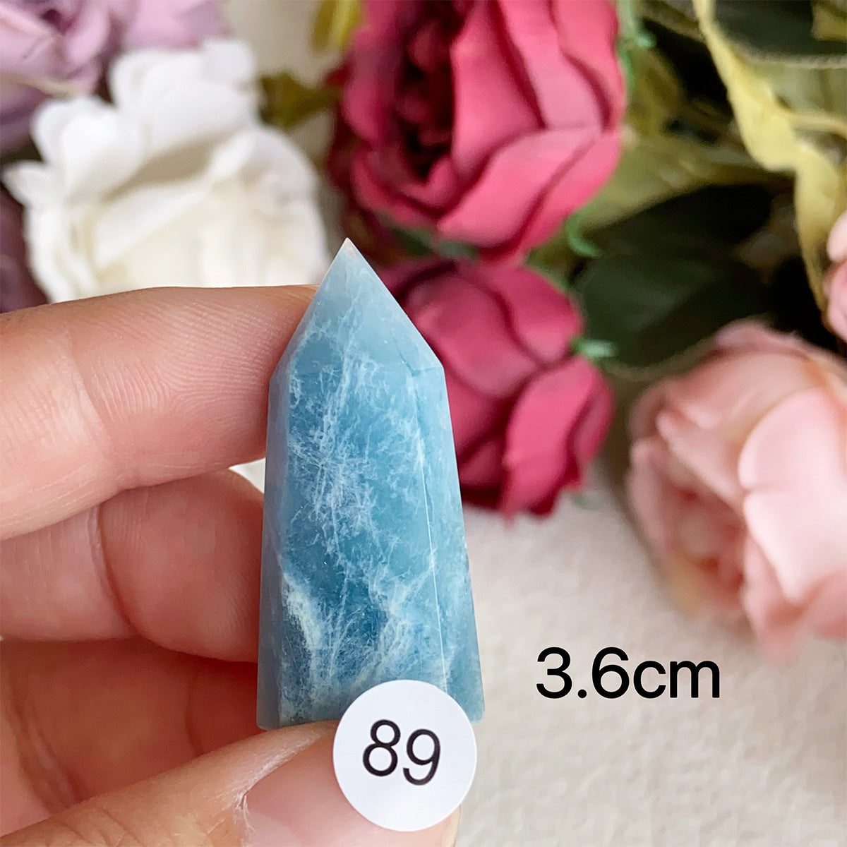 Natural Aquamarine Crystal Tower Point