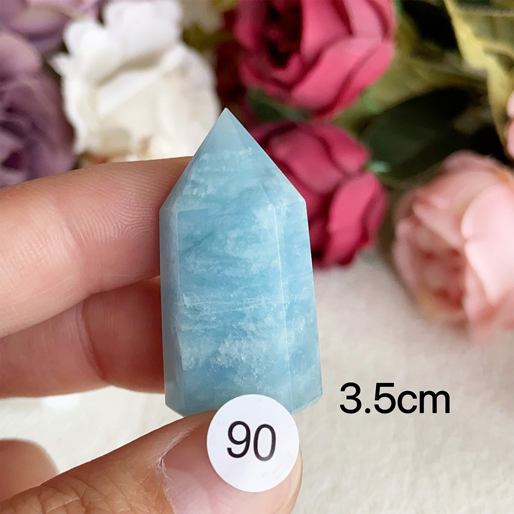 Natural Aquamarine Crystal Tower Point