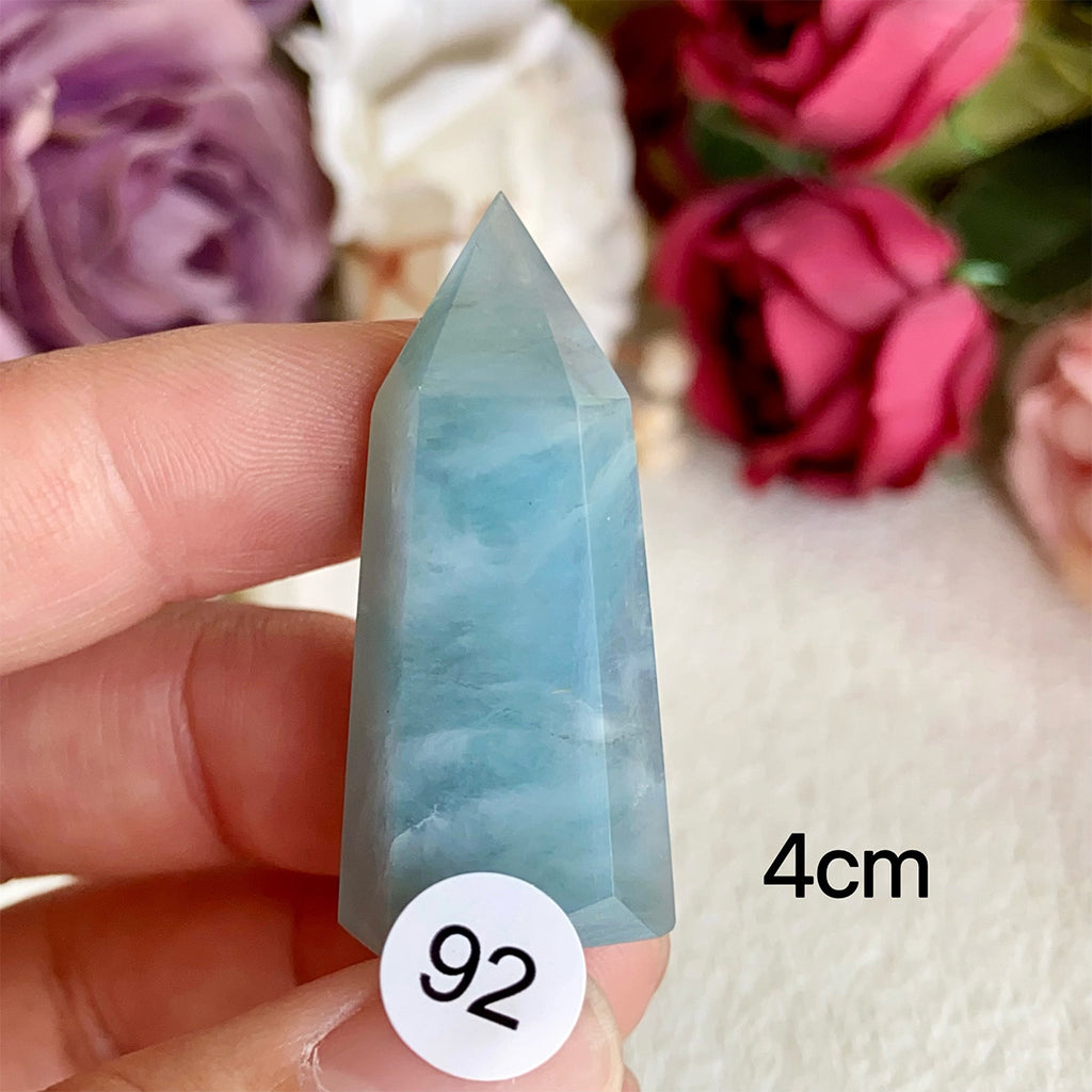 Natural Aquamarine Crystal Tower Point