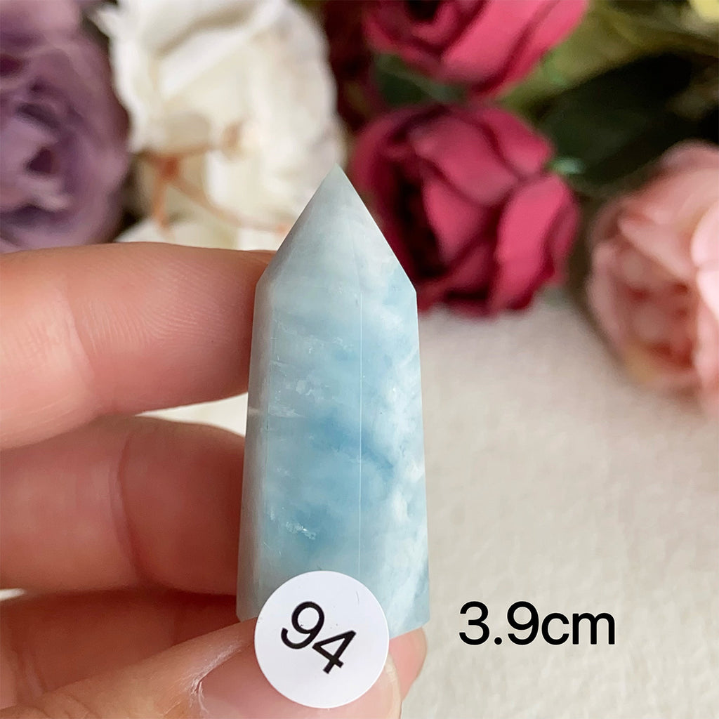 Natural Aquamarine Crystal Tower Point
