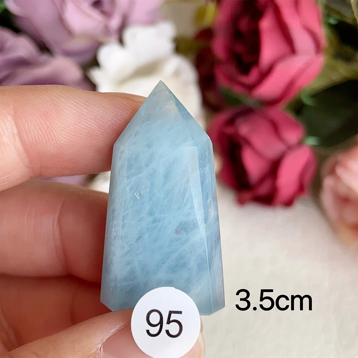 Natural Aquamarine Crystal Tower Point