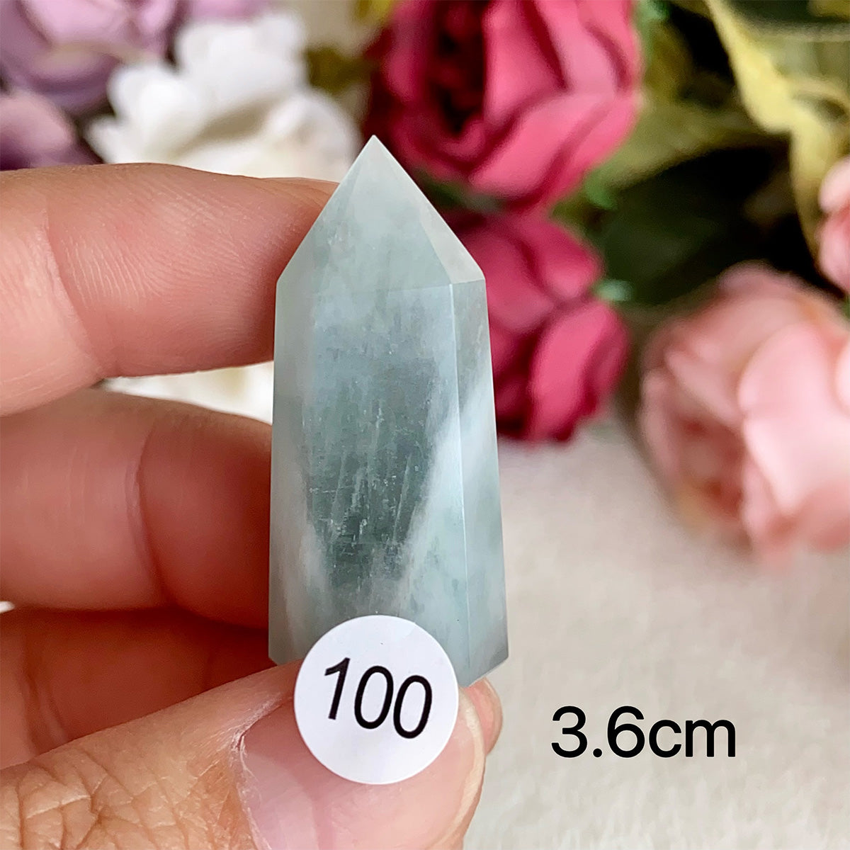 Natural Aquamarine Crystal Tower Point