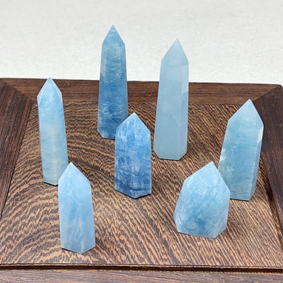 Natural Small-Sized  Crystal Aquamarine Tower