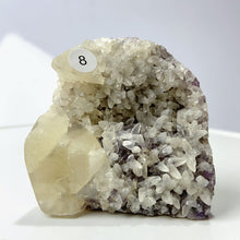 Load image into Gallery viewer, High Quality Amethyst Calcite Decoration Cluster Geode Free Form Ornaments