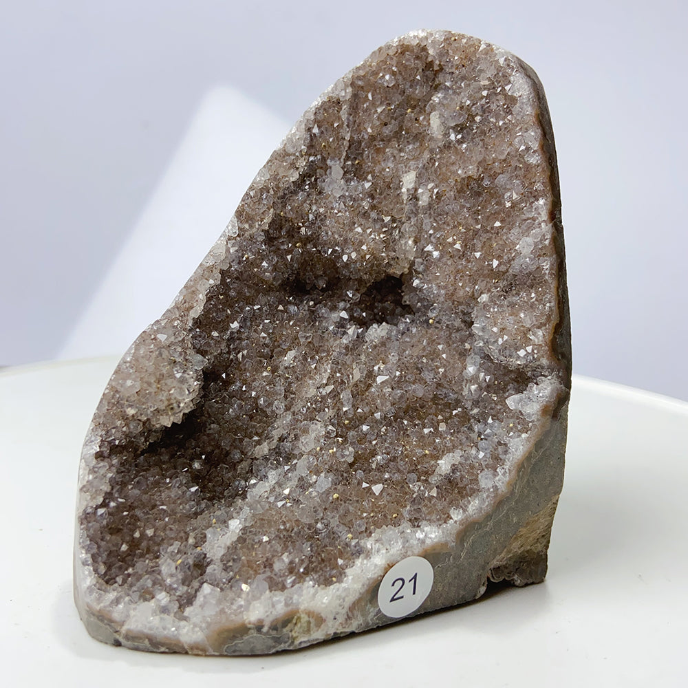 1PC Colourful Amethyst Cluster Geode Decoration Crystal Free Form Ornaments