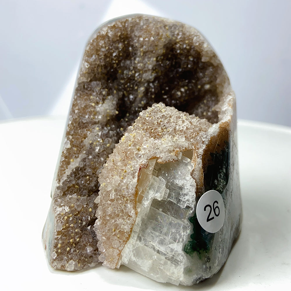 1PC Colourful Amethyst Cluster Geode Decoration Crystal Free Form Ornaments