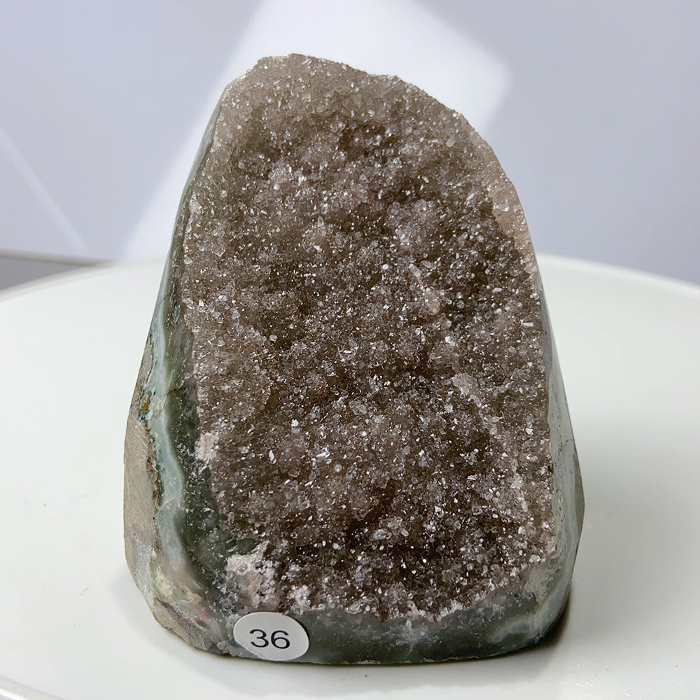 1PC Colourful Amethyst Cluster Geode Decoration Crystal Free Form Ornaments