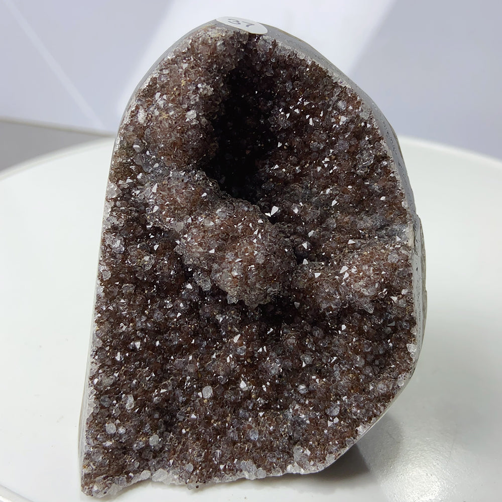 1PC Colourful Amethyst Cluster Geode Decoration Crystal Free Form Ornaments