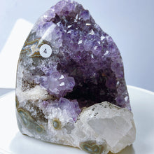 Load image into Gallery viewer, High Quality Amethyst Calcite Decoration Cluster Geode Free Form Ornaments