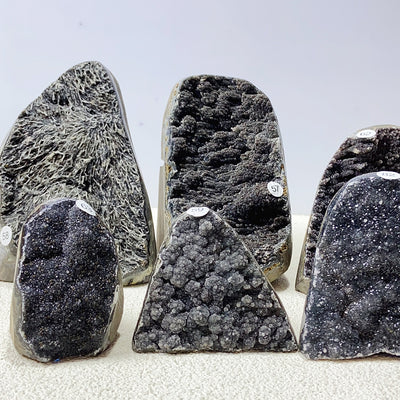 Black Forest Amethyst Cluster Geode Ornament Crystal Druzy Stone Decoration