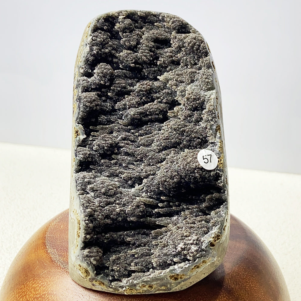 Black Forest Amethyst Cluster Geode Ornament Crystal Druzy Stone Decoration