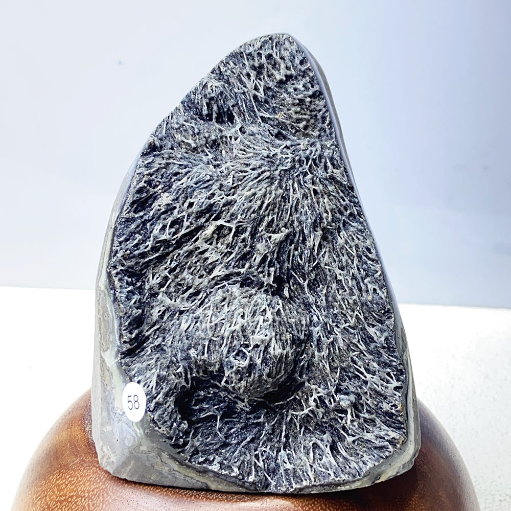 Black Forest Amethyst Cluster Geode Ornament Crystal Druzy Stone Decoration