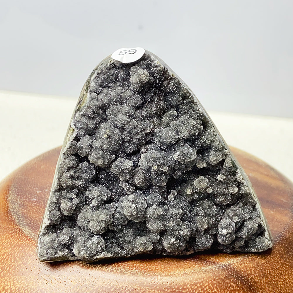 Black Forest Amethyst Cluster Geode Ornament Crystal Druzy Stone Decoration