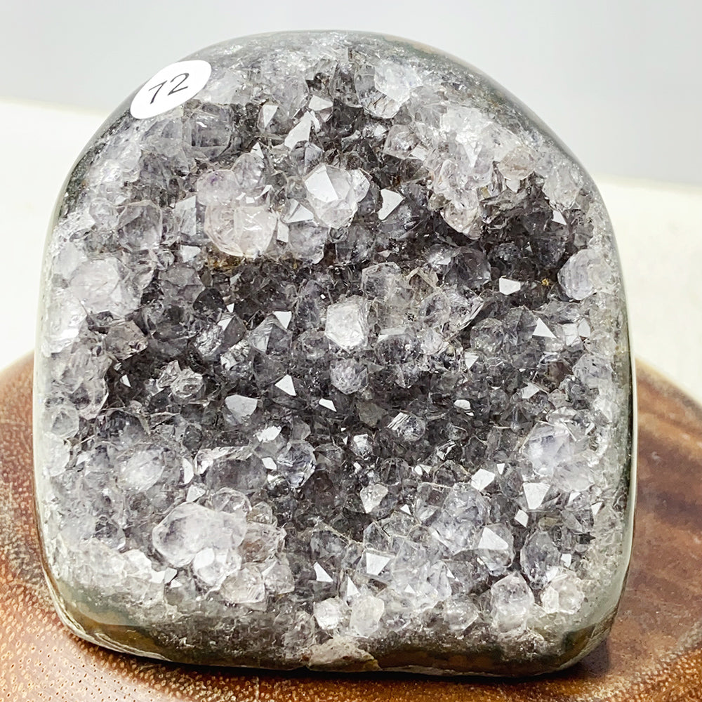 Black Forest Amethyst Cluster Geode Ornament Crystal Druzy Stone Decoration