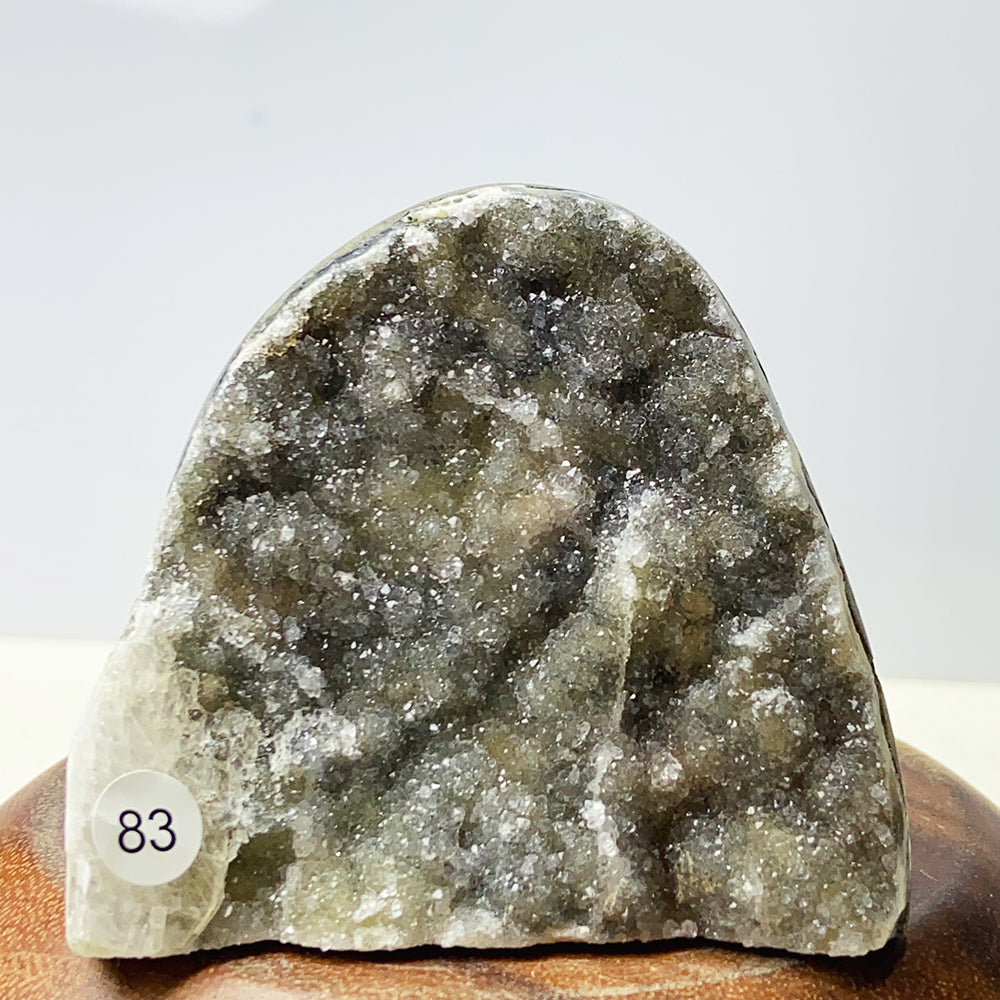 Black Forest Amethyst Cluster Geode Ornament Crystal Druzy Stone Decoration