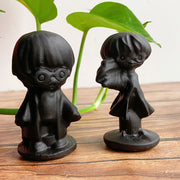 Different Styles Black Obsdian Carvings