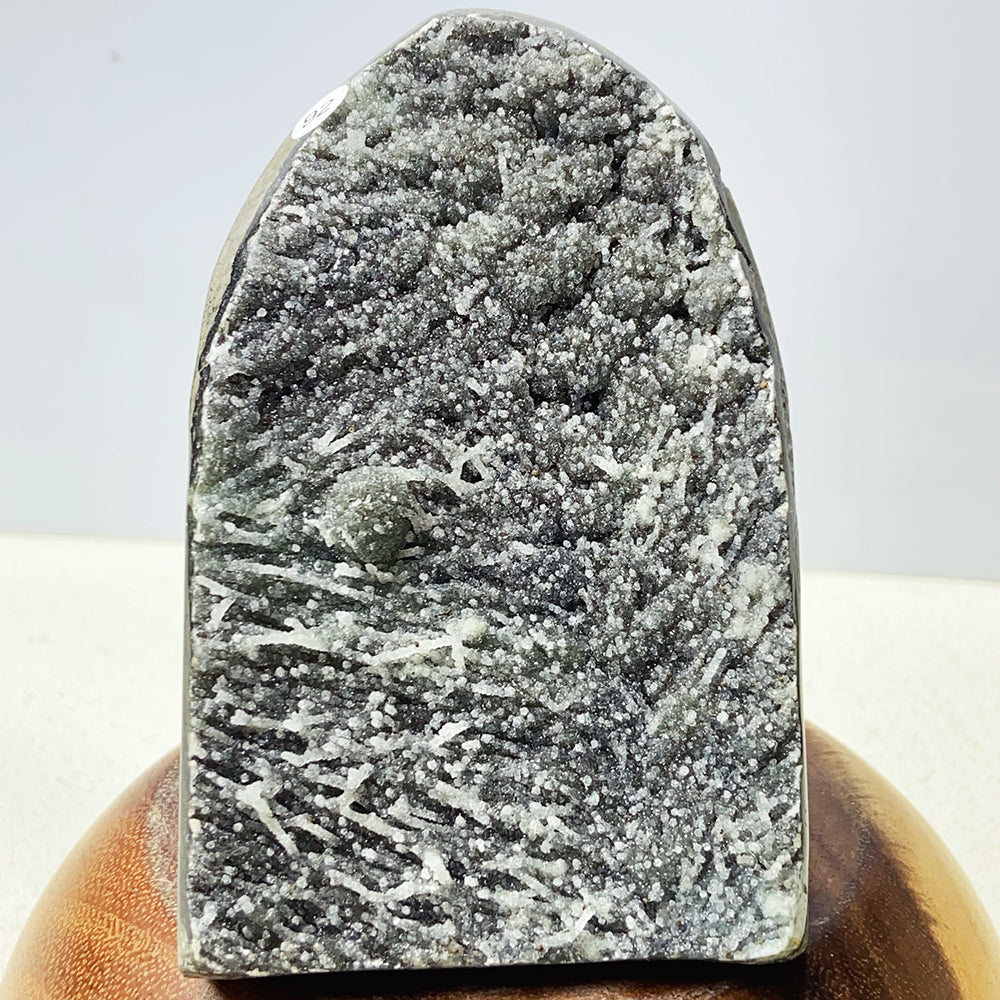 Black Forest Amethyst Cluster Geode Ornament Crystal Druzy Stone Decoration