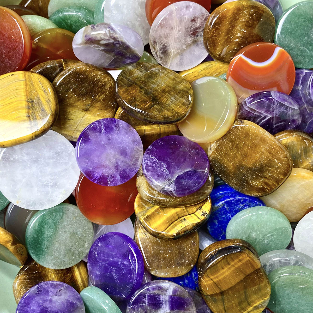 Crystal Mini Worry Stone Conffeti Gemstone