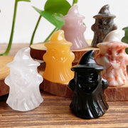 different materials halloween ghost carvings