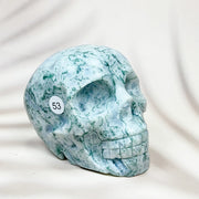 Green Moss Agate Carved Skulls Crystal