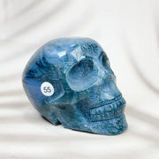Green Moss Agate Carved Skulls Crystal
