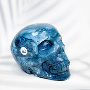 Green Moss Agate Carved Skulls Crystal