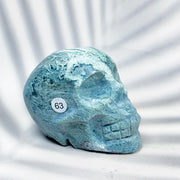 Green Moss Agate Carved Skulls Crystal
