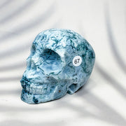 Green Moss Agate Carved Skulls Crystal