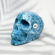 Green Moss Agate Carved Skulls Crystal