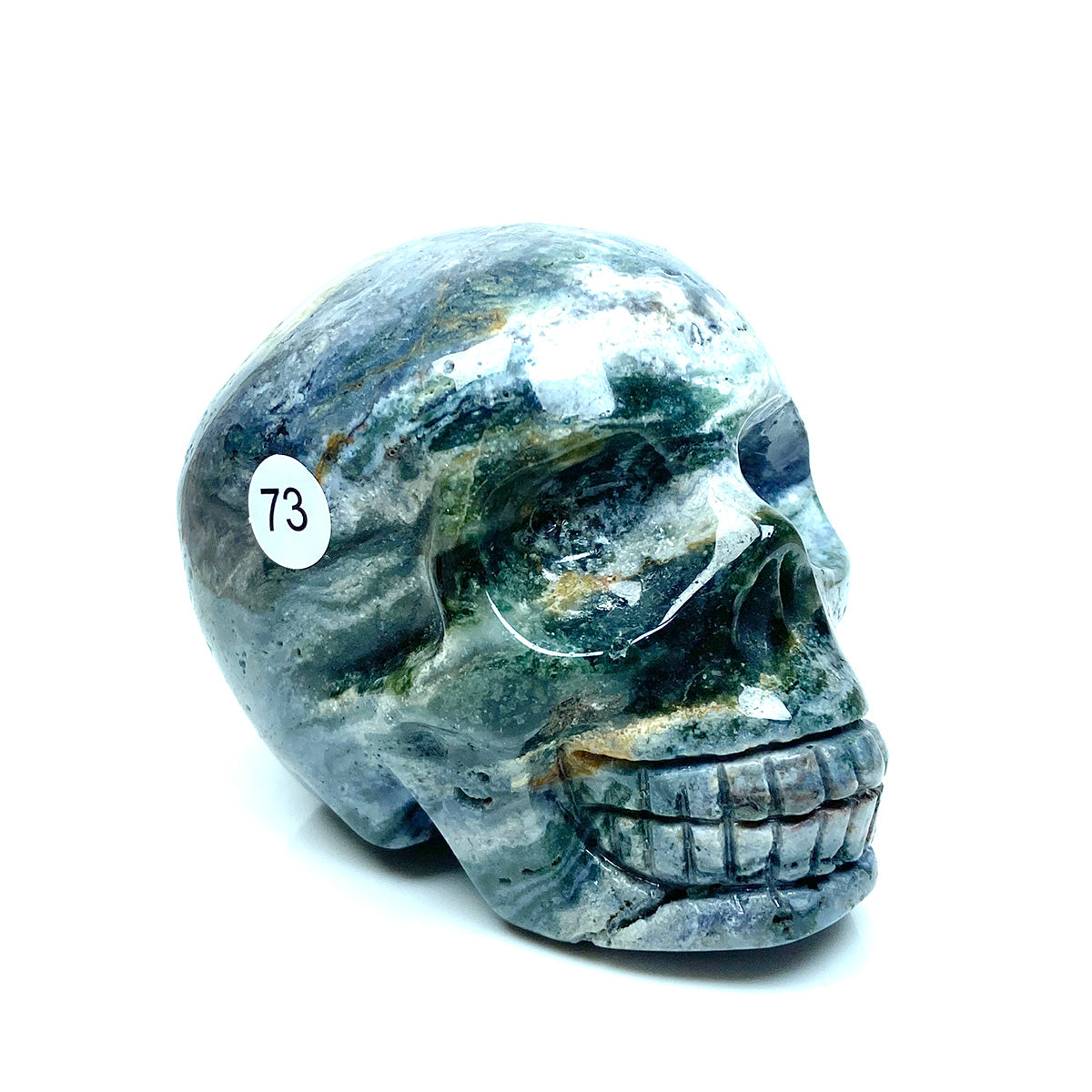 Ocean Jasper Skull Crystal Minerals Reiki Craft Energy Healing Meditation Spiritual Home Decoration