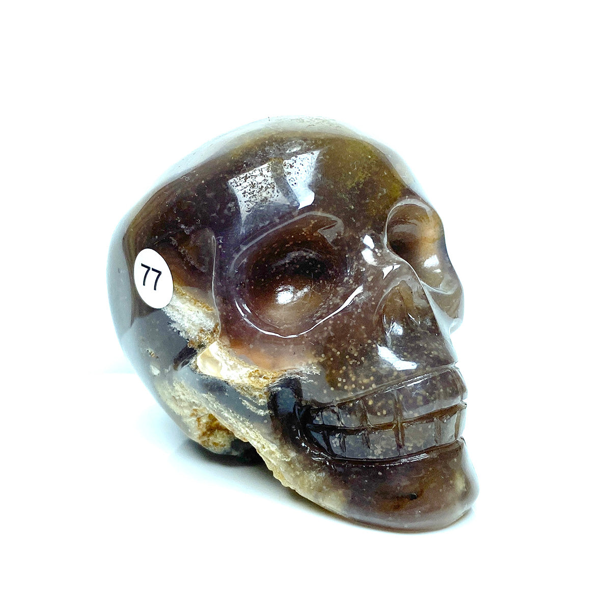 Ocean Jasper Skull Crystal Minerals Reiki Craft Energy Healing Meditation Spiritual Home Decoration