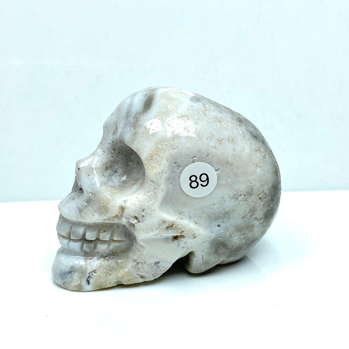 Ocean Jasper Skull Crystal Minerals Reiki Craft Energy Healing Meditation Spiritual Home Decoration