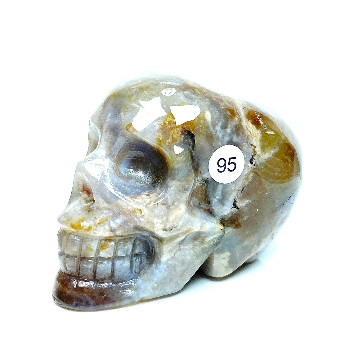 Ocean Jasper Skull Crystal Minerals Reiki Craft Energy Healing Meditation Spiritual Home Decoration