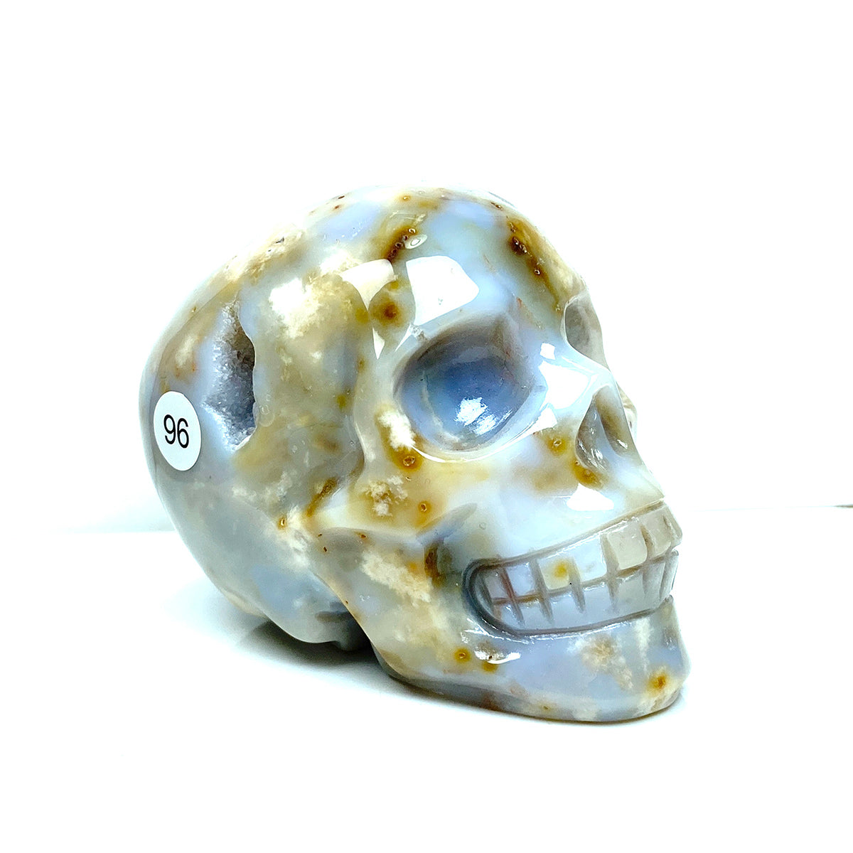 Ocean Jasper Skull Crystal Minerals Reiki Craft Energy Healing Meditation Spiritual Home Decoration