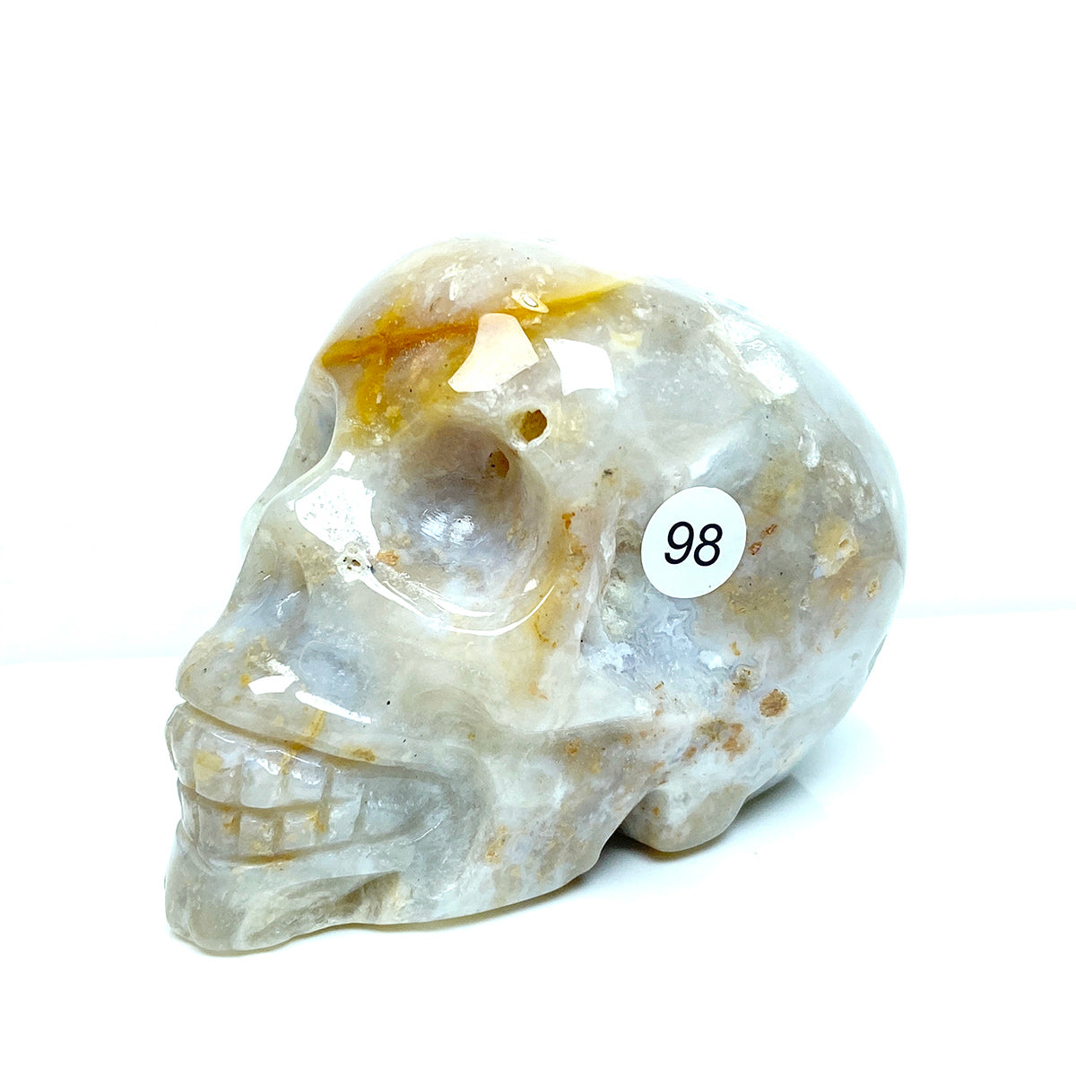 Ocean Jasper Skull Crystal Minerals Reiki Craft Energy Healing Meditation Spiritual Home Decoration